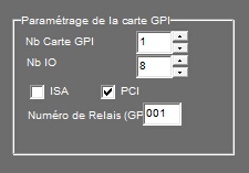 Paramétrage carte GPI